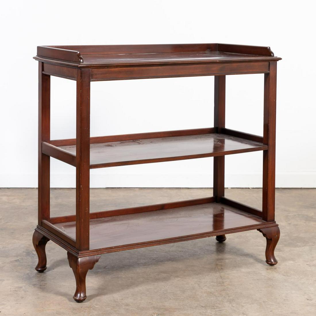 QUEEN ANNE-STYLE MAHOGANY THREE-TIER SERVER (1 of 5)