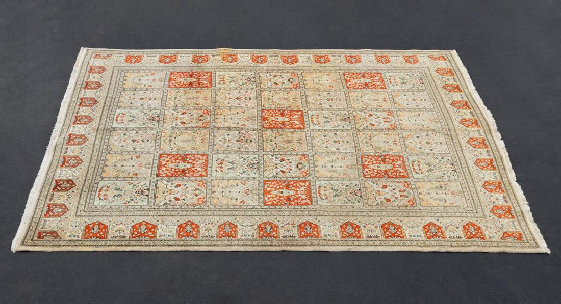 HAND WOVEN TABA TABRIZ RUG, 11'9" X 15'2" (1 of 8)
