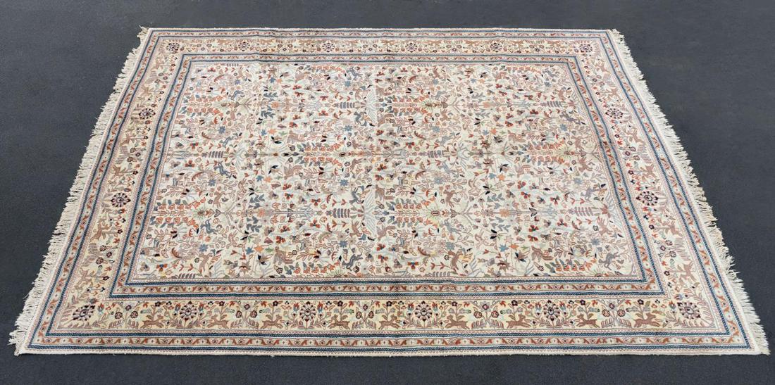 HAND WOVEN TABA TABRIZ STYLE RUG, 10'1" X 13'10" (1 of 4)