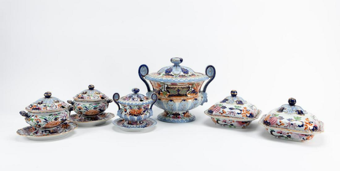 9 PC HICKS & MEIGH IMARI IRONSTONE SERVING PIECES (1 of 8)