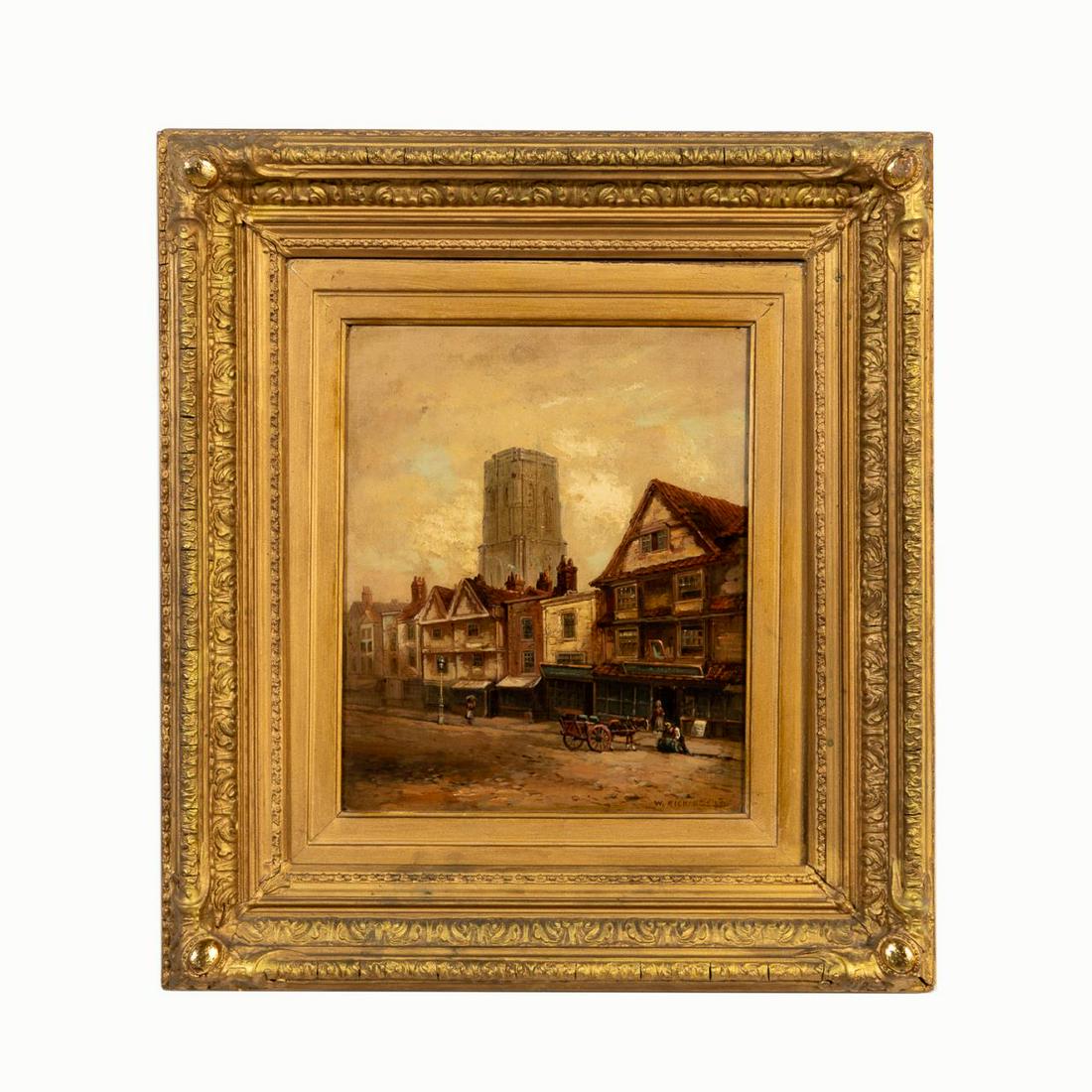 W. RICHARDS, CATHEDRAL VIEW, BRISTOL ENGLAND, O/C (1 of 5)