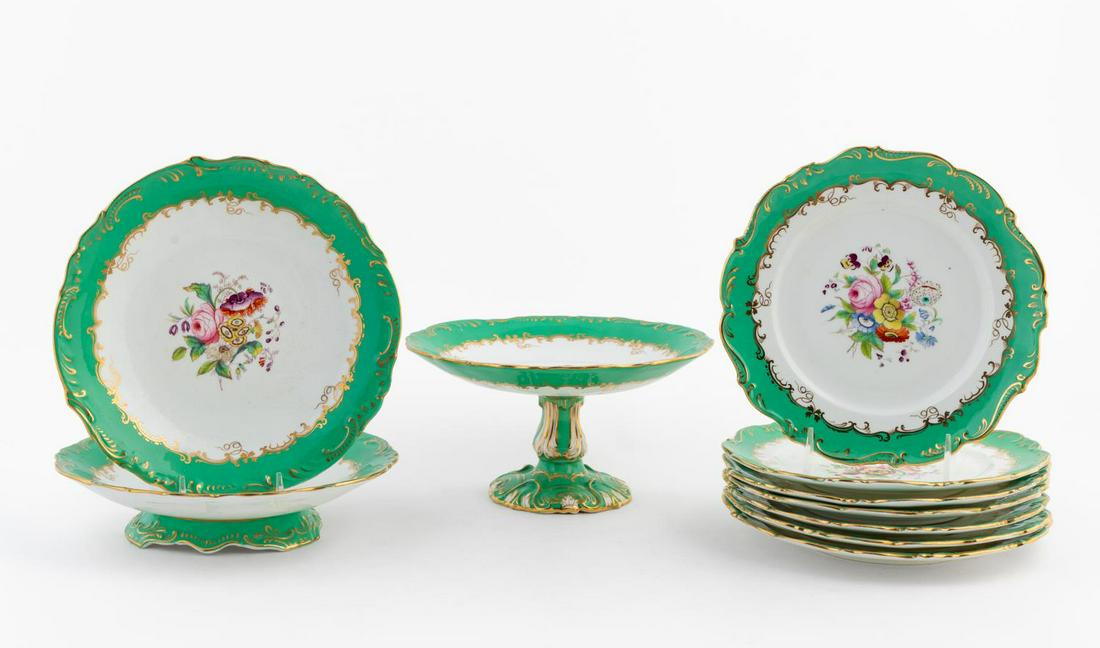 COALPORT RIDGWAY PARTIAL DESSERT SERVICE, 10PC (1 of 12)