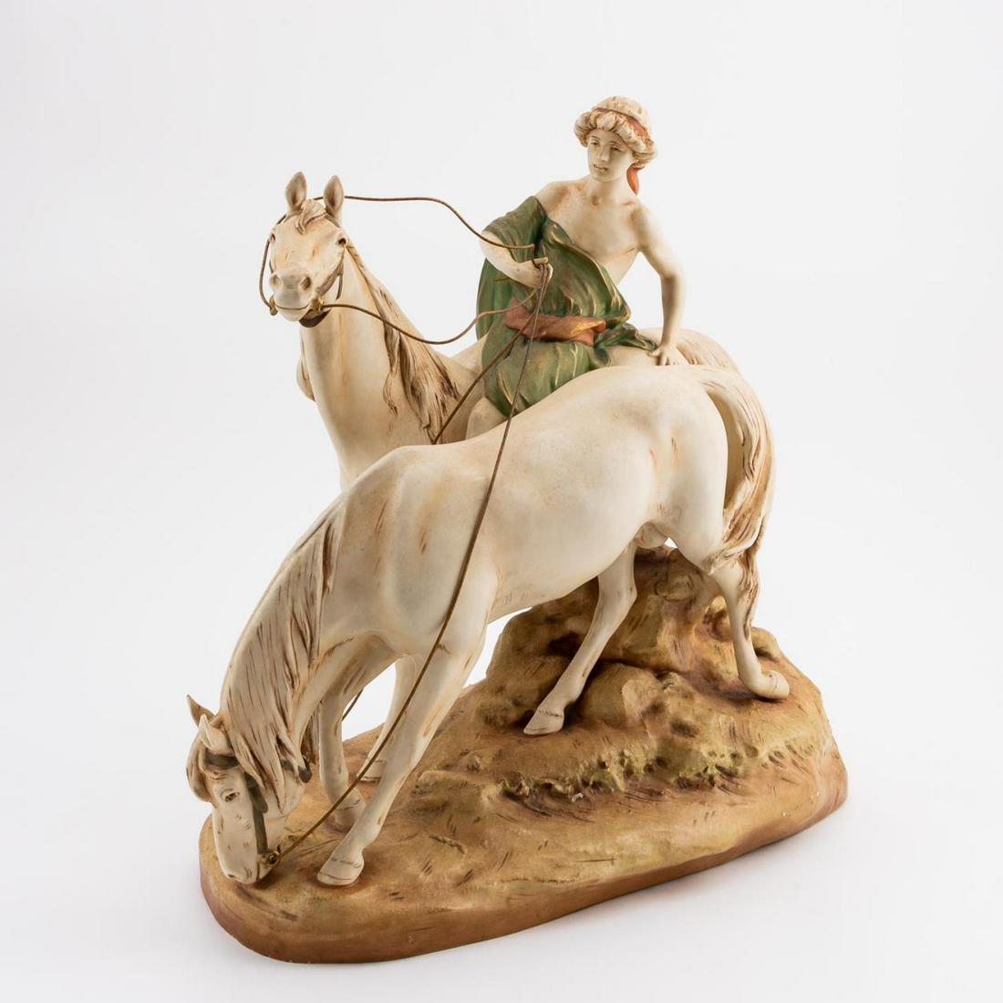 ROYAL DUX PORCELAIN EQUESTRIAN FIGURE, C. 1900 (1 of 7)