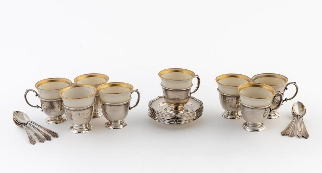 SET OF 8, INTERNATIONAL STERLING DEMITASSE SERVICE (1 of 11)