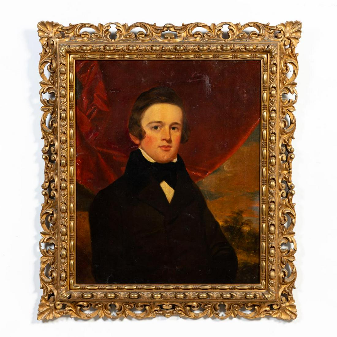 EARLY 19TH C AMERICAN SCHOOL PORTRAIT OF YOUNG MAN (1 of 3)