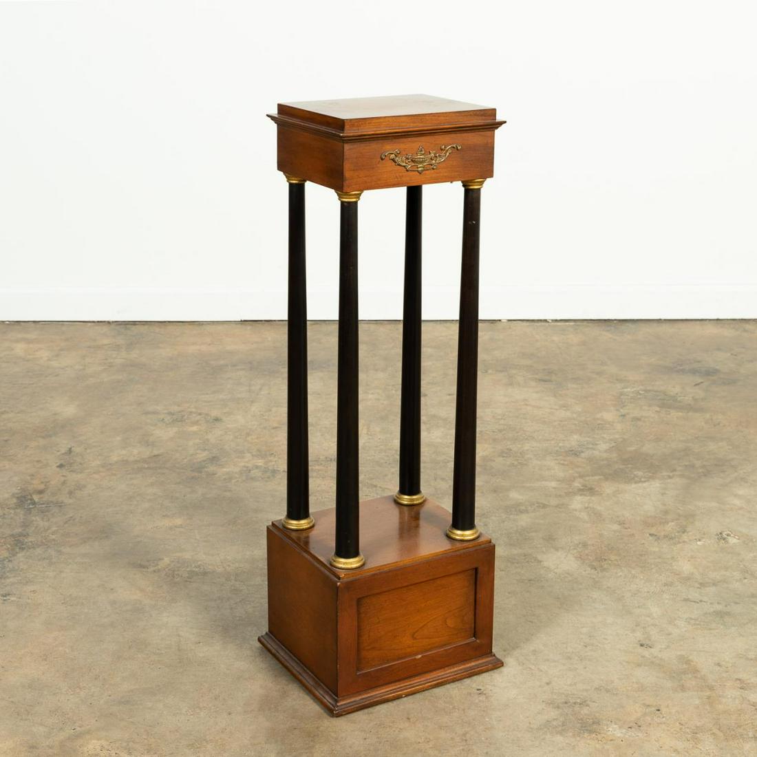 EMPIRE STYLE PARCEL EBONIZED FOUR-COLUMN PEDESTAL (1 of 5)