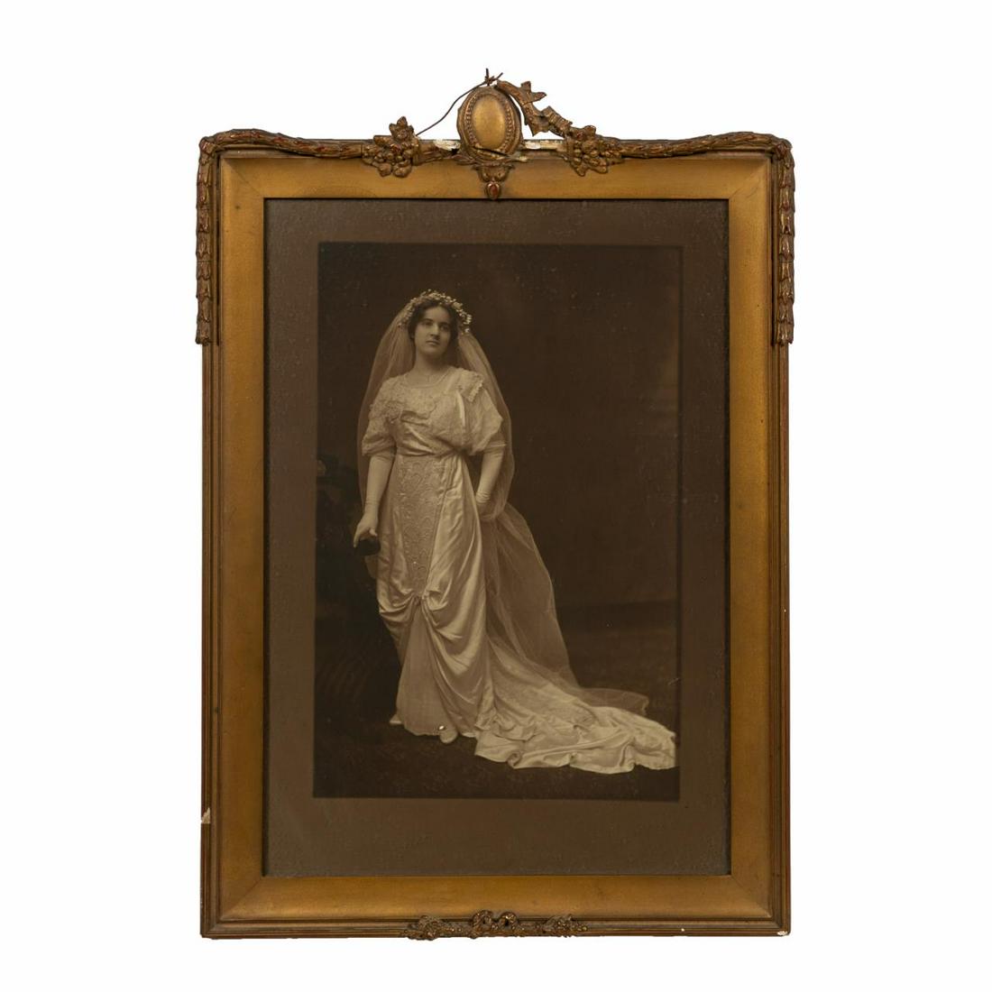 FRAMED WEDDING PHOTO, NELL WOODRUFF IN DRESS (1 of 3)