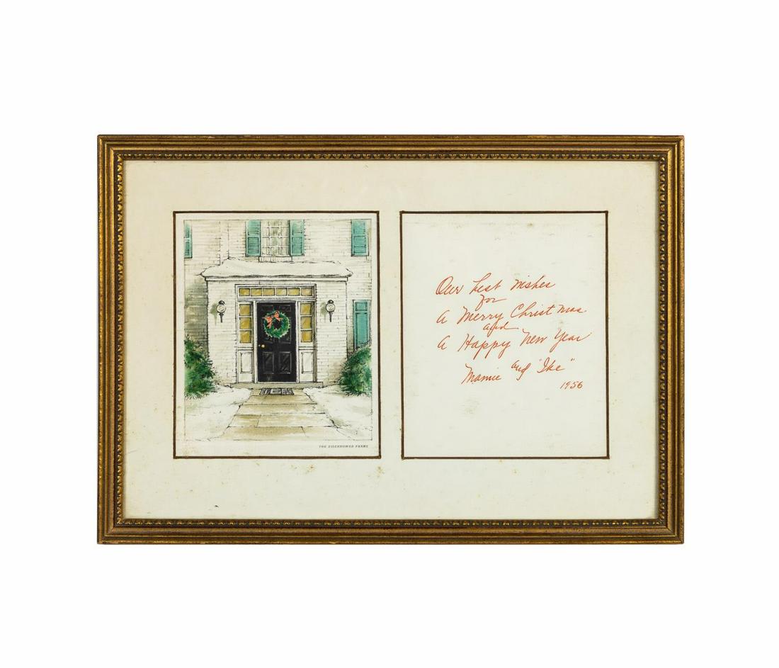 1956 THE EISENHOWERS' PERSONAL CHRISTMAS CARD (1 of 4)