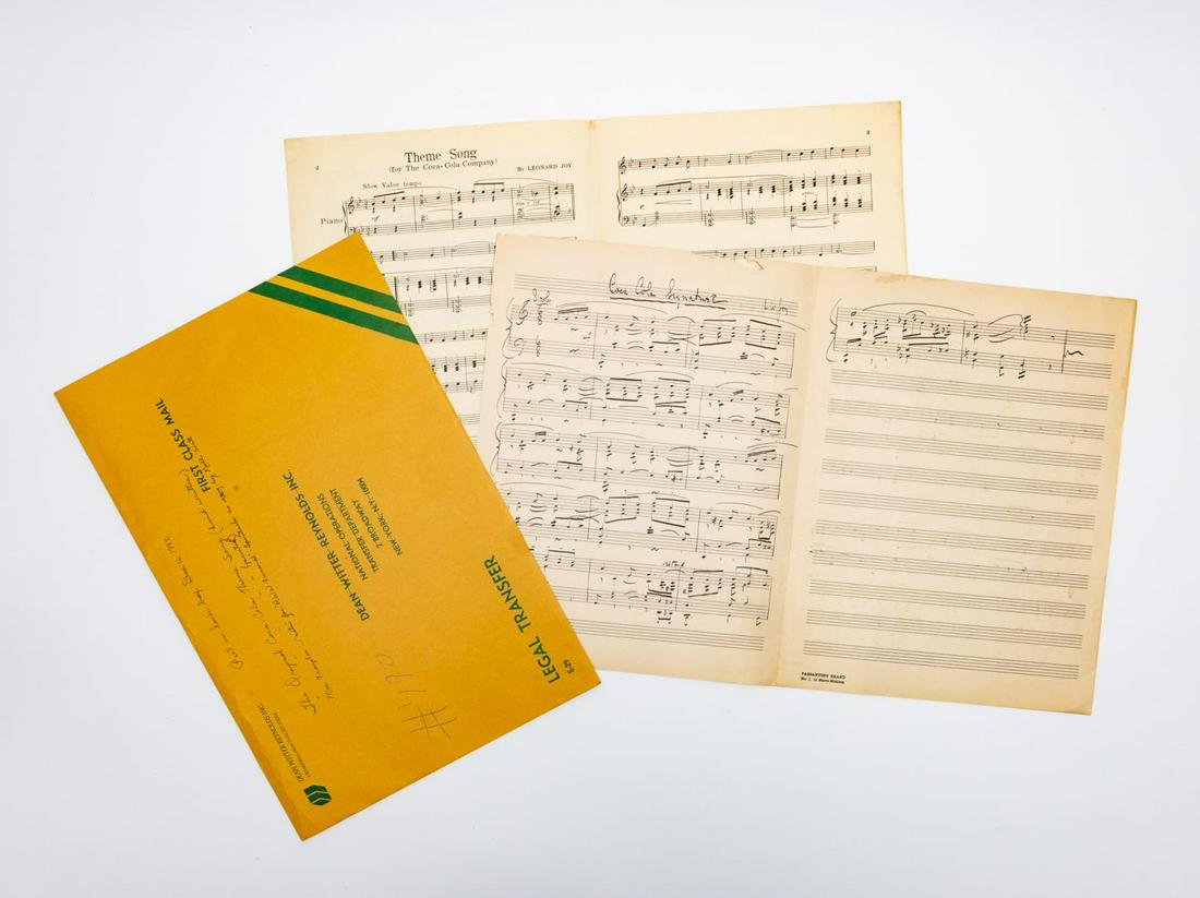 COCA-COLA RADIO PROGRAM HANDWRITTEN SCORE (1 of 5)