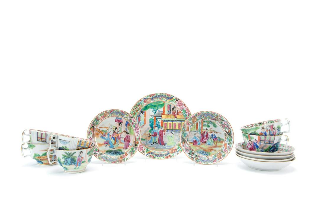 CHINESE ROSE MANDARIN TABLEWARE GROUPING, 13PC (1 of 12)