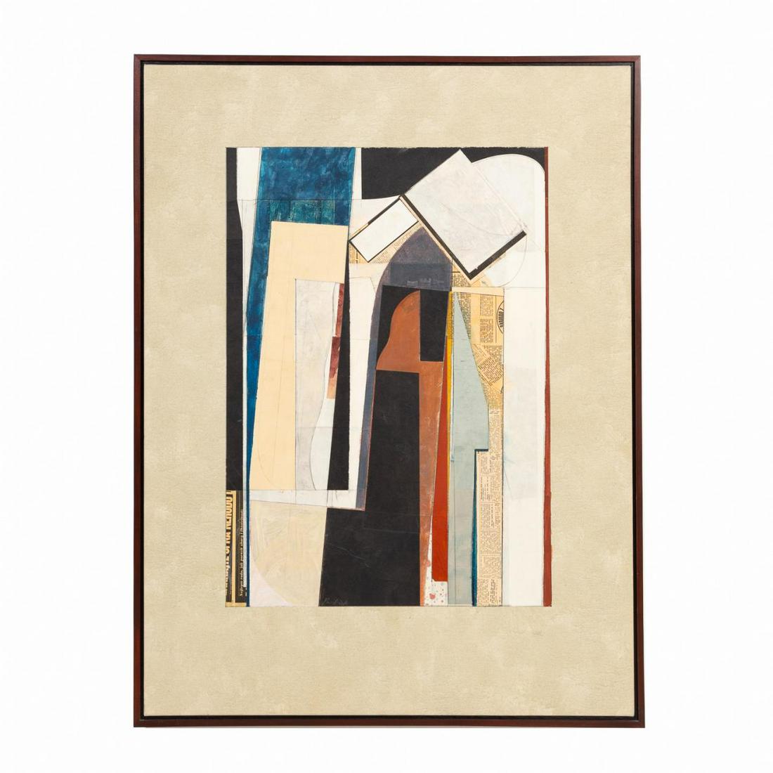 JOHN PAVLICEK, ABSTRACT MIXED MEDIA, NEWSPRINT (1 of 4)