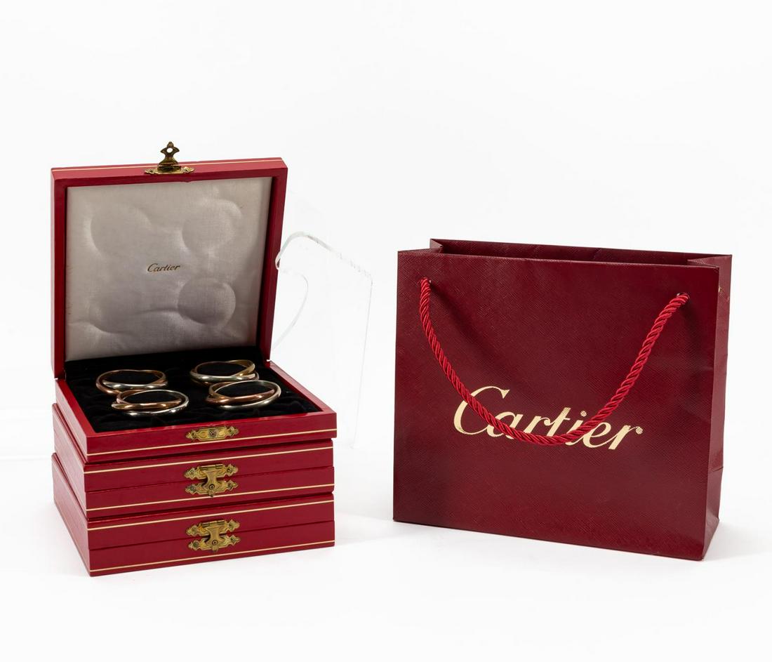 SET OF 12 CARTIER TRINITY NAPKIN RINGS (1 of 6)