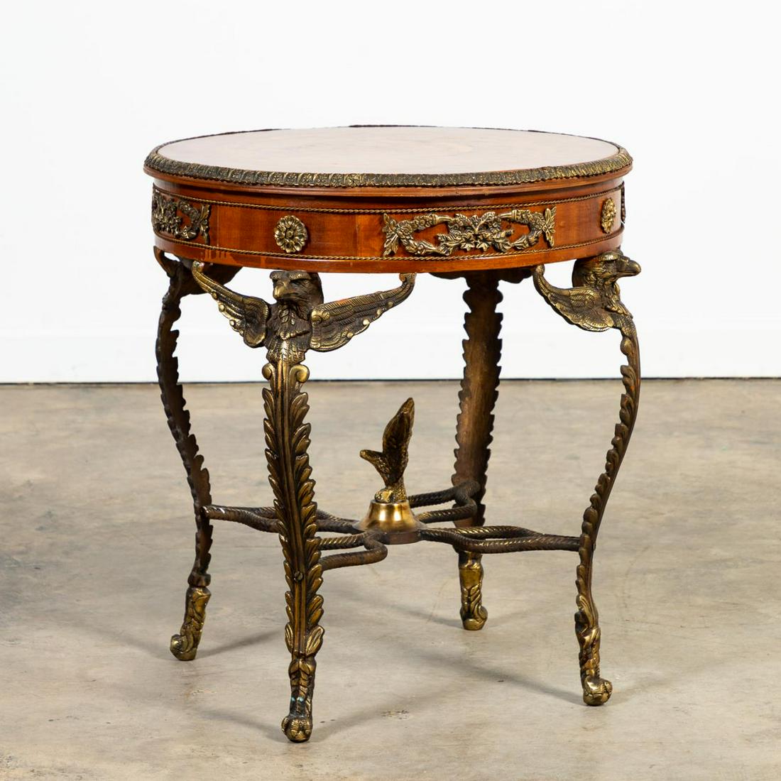 EMPIRE-STYLE MARQUETRY INLAID GUERIDON TABLE (1 of 5)