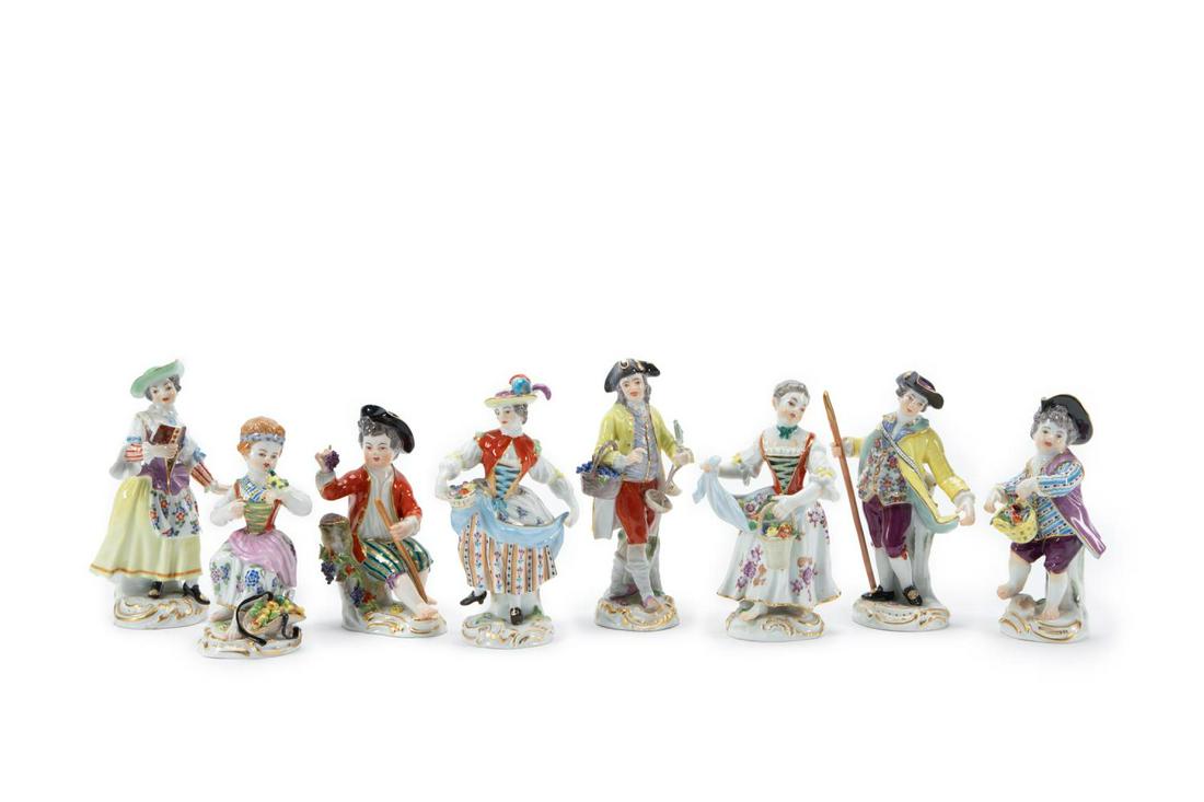 SELECTION OF EIGHT MEISSEN PORCELAIN FIGURES (1 of 7)