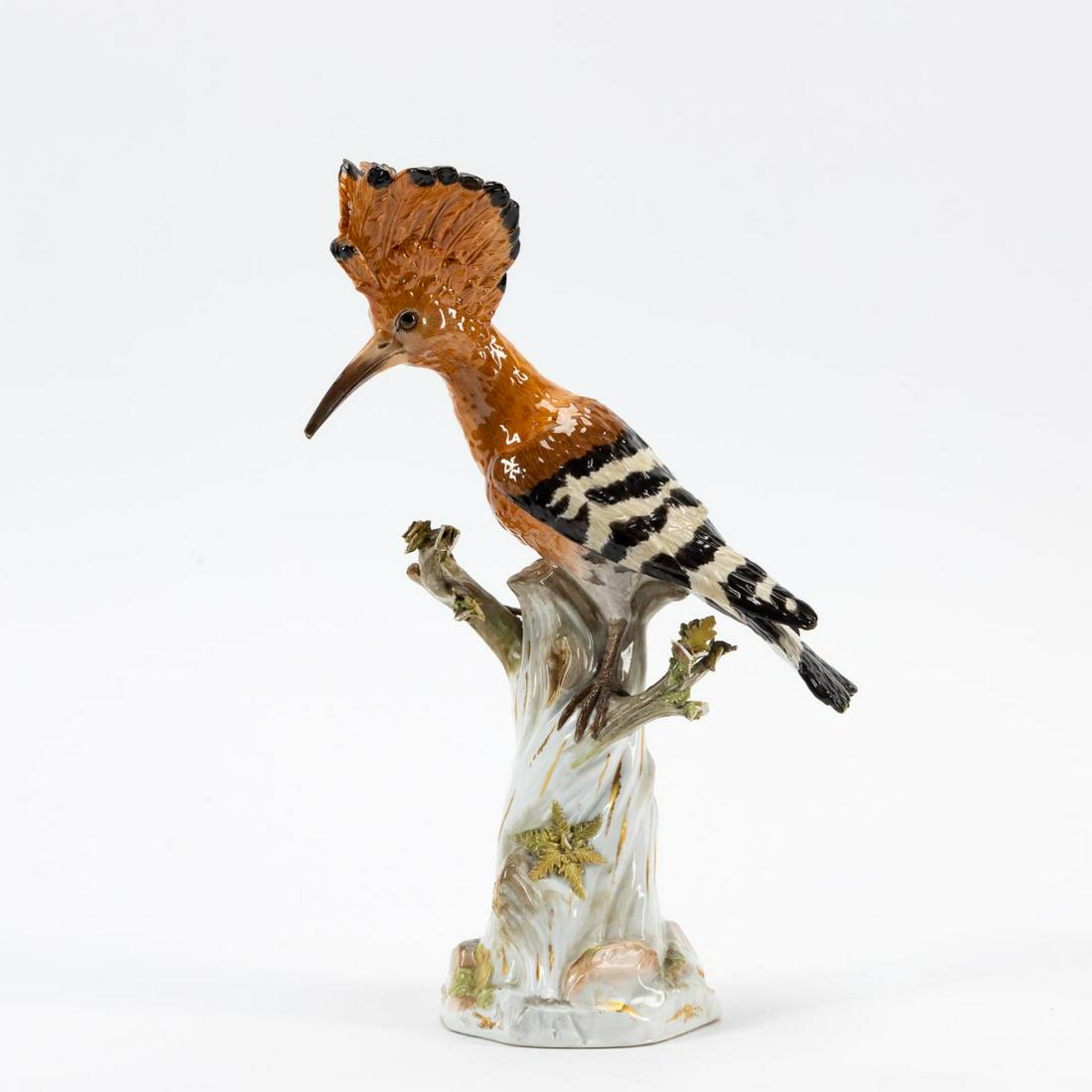 MEISSEN PORCELAIN FIGURE OF A HOOPOE BIRD (1 of 6)