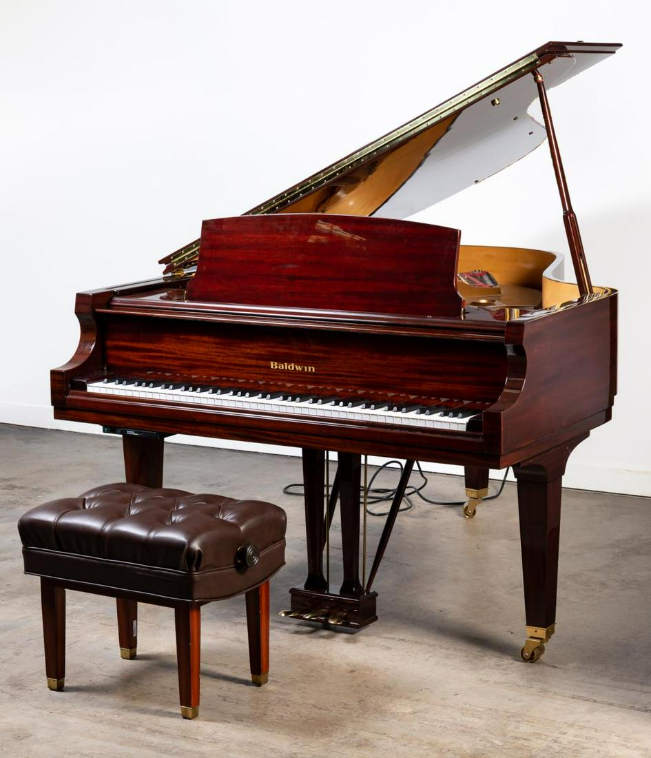 BALDWIN ARTIST GRAND MAHOGANY PIANO & BENCH (1 of 14)