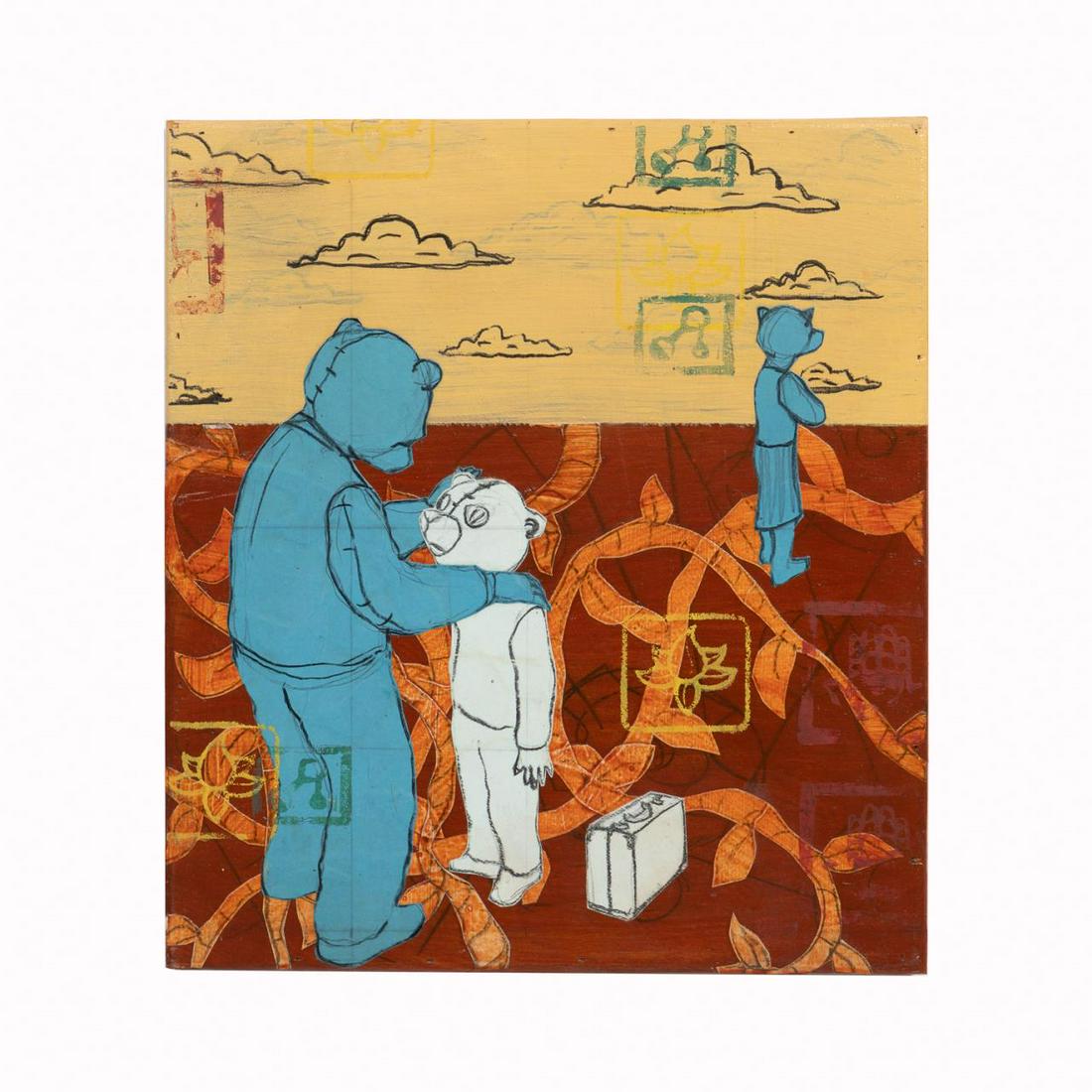 KOJO GRIFFIN, UNTITLED BEAR FATHER & SON, 2000 O/P (1 of 6)