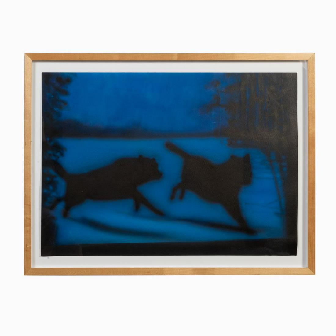 AMERICAN SCHOOL, 'TWO WOLVES", MM ON PAPER (1 of 3)