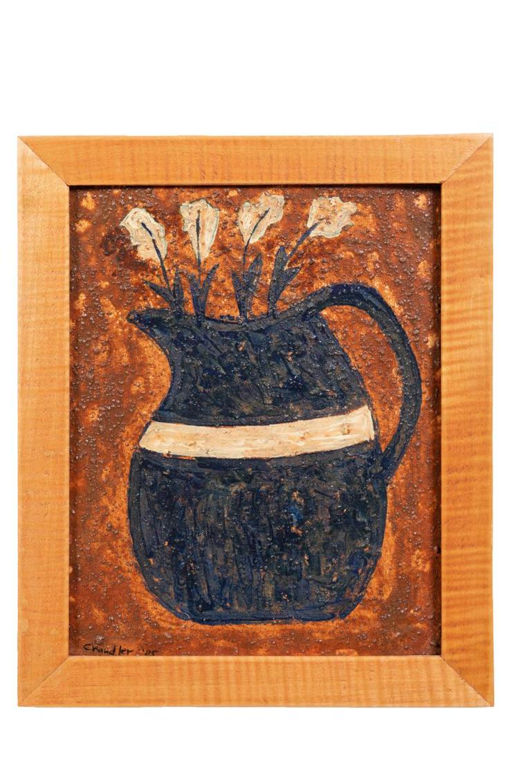 STEVEN CHANDLER GEORGIA RED MUD PITCHER PAINTING (1 of 6)