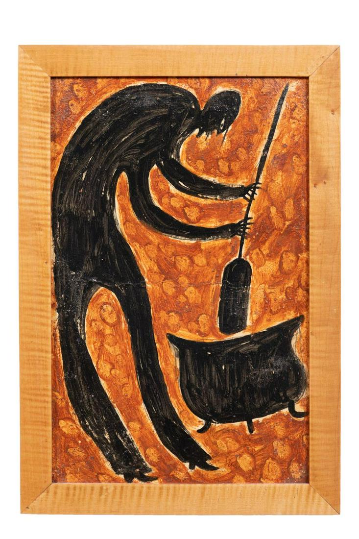 STEVEN CHANDLER GEORGIA RED MUD FIGURAL PAINTING (1 of 6)