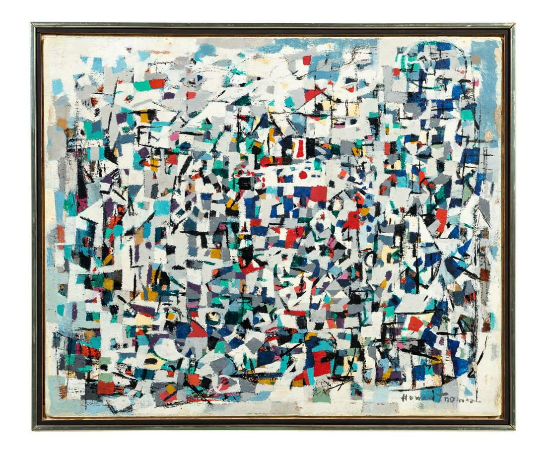 HOWARD THOMAS, ABSTRACT "CARNIVAL" POLYMER/BOARD (1 of 5)