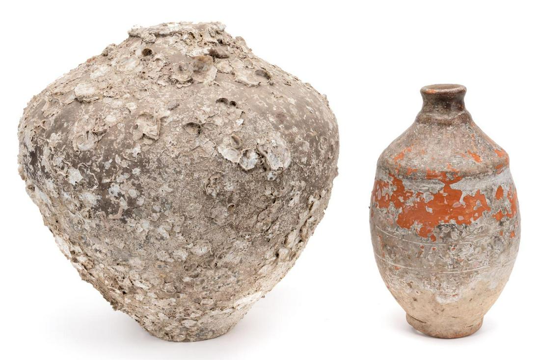 TWO ANTIQUE VIETNAMESE STORAGE JARS (1 of 7)