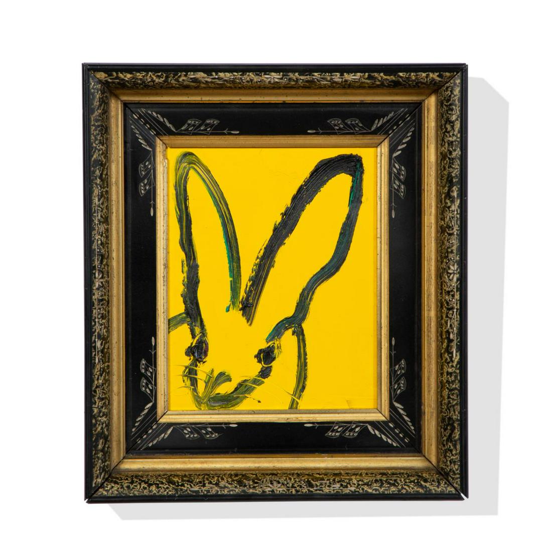 HUNT SLONEM, 2019, O/B (UNTITLED) YELLOW BUNNY (1 of 5)