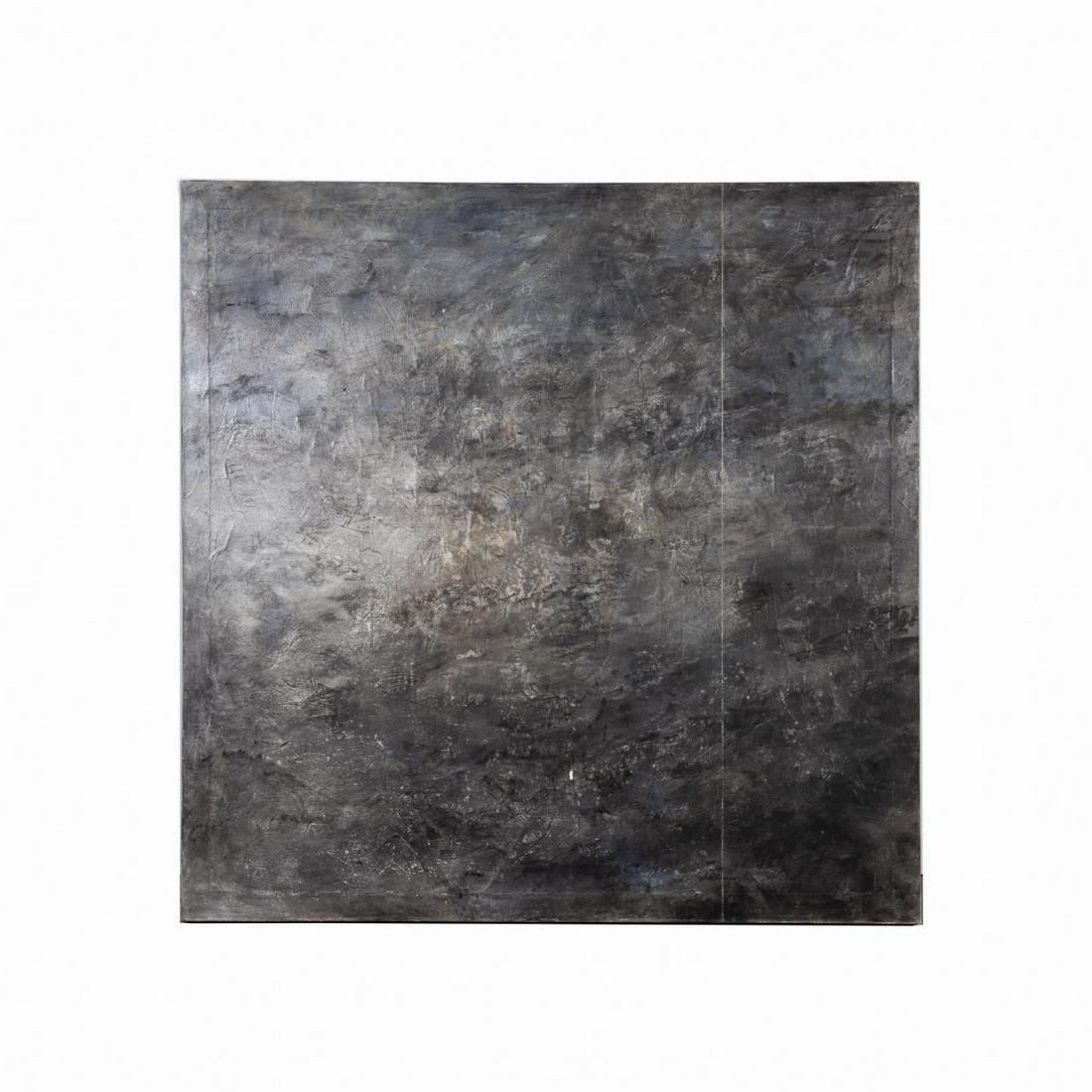 GENEVIEVE ARNOLD, BLACK & GRAY ABSTRACT, 60"X60" (1 of 6)