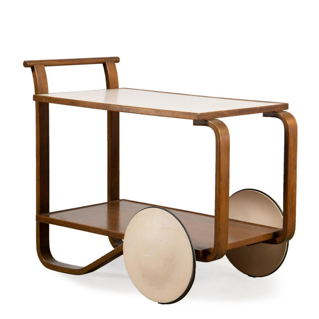 MCM BENTWOOD AND LAMINATE BAR CART OR TEA TROLLEY (1 of 10)