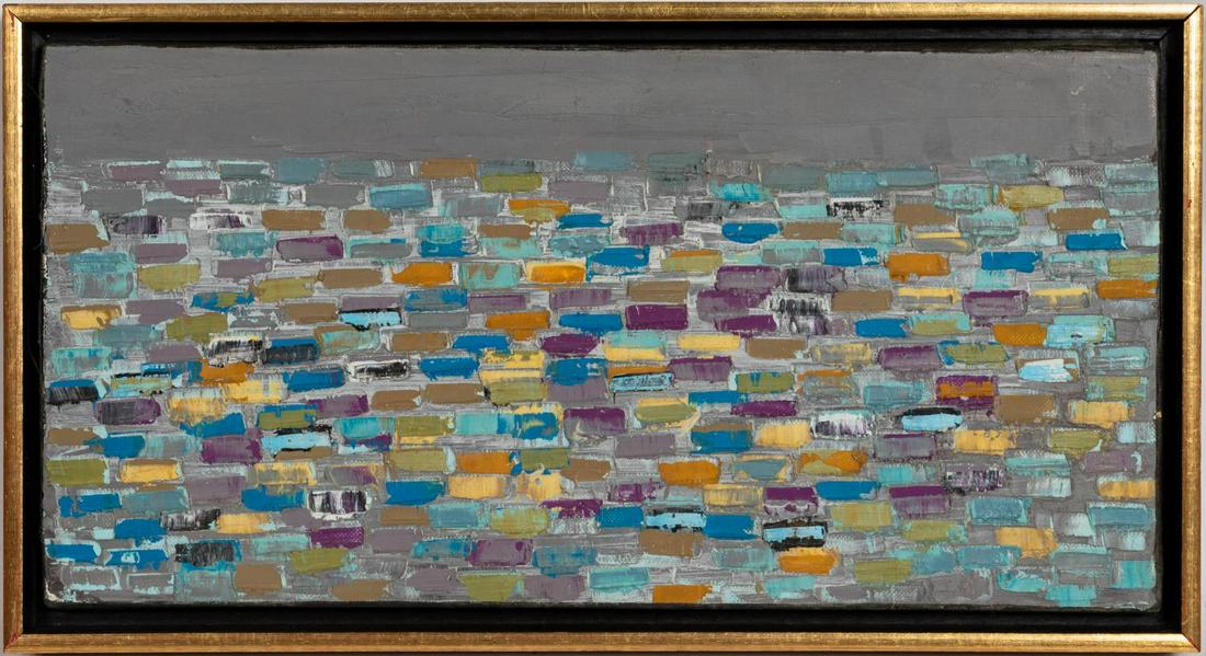 PIERRE MANTRA, ABSTRACT OIL ON CANVAS (1 of 3)