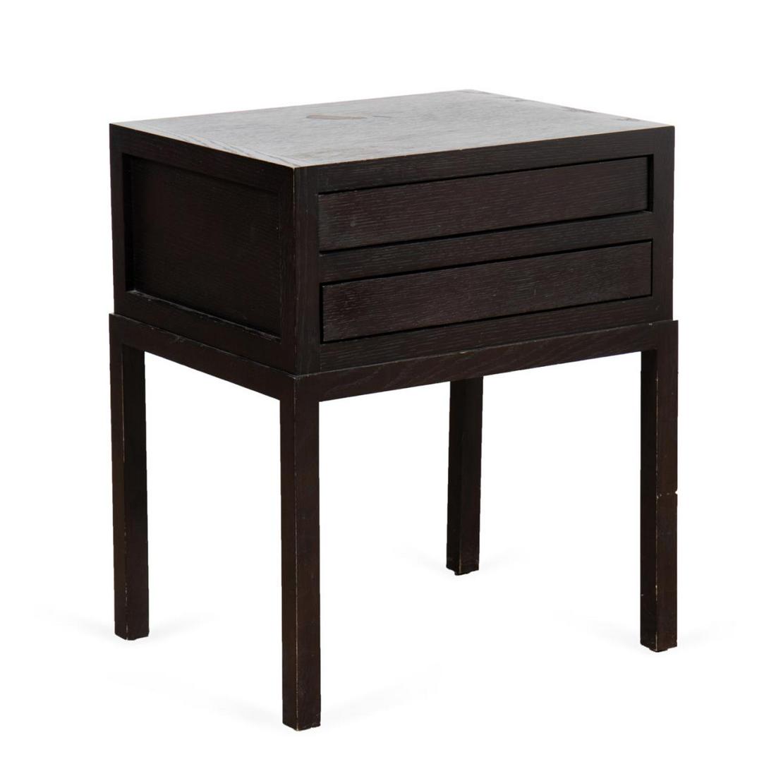 CHRISTIAN LIAIGRE, DARK STAINED MYSTERE SIDE TABLE (1 of 5)