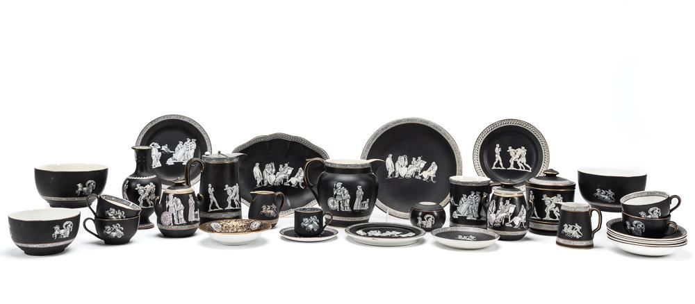 F. & R. PRATT "OLD GREEK" ASSORTED TABLEWARE, 31PC (1 of 16)