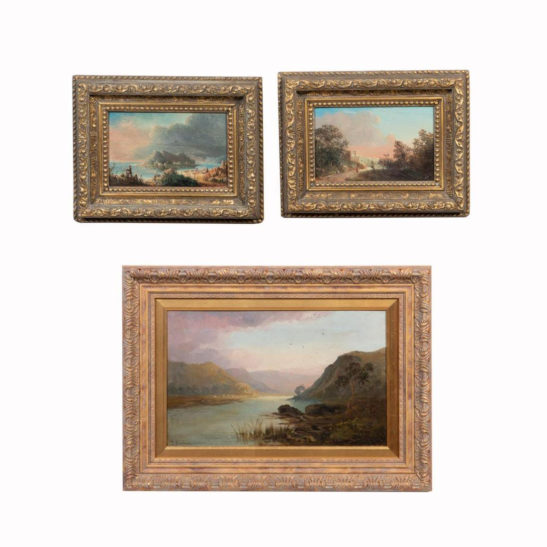 THREE SMALL LANDSCAPE OIL PAINTINGS, CUMBERLAND (1 of 7)