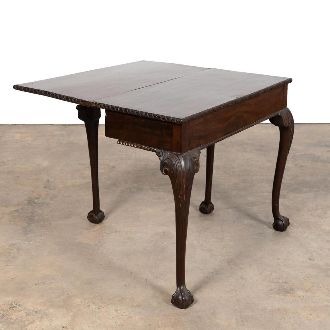 18TH C. GEORGIAN MAHOGANY FLIP-TOP GAMES TABLE (1 of 7)