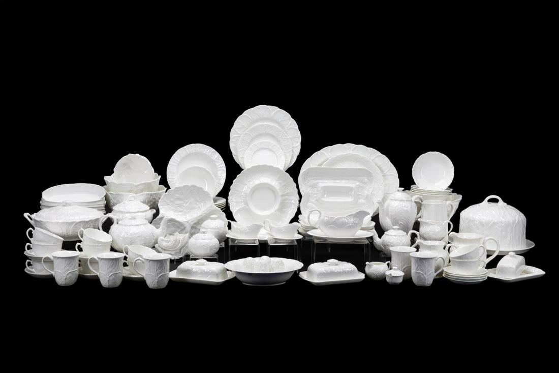 SELECTION OF "COUNTRYWARE" DINNERWARE, 110PC: Coalport and Wedgwood, one hundred and ten piece selection of "Countryware" (pattern originally introduced by Coalport, active Wedgwood 1970-2006) whiteware bone china dinner and serveware comprising: