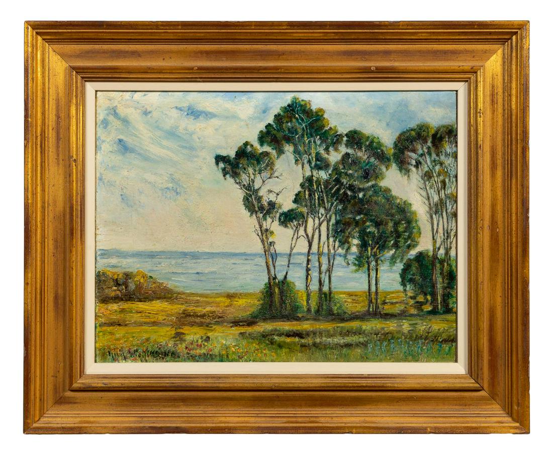 GUY WIGGINS COASTAL LANDSCAPE, FRAMED OIL (1 of 3)