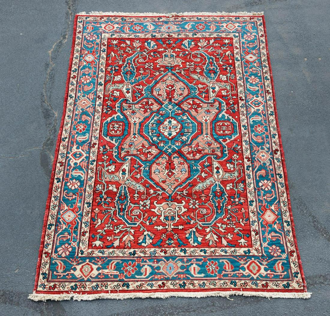 HAND WOVEN TURKISH SOUMAK CARPET, 9 x 6 (1 of 5)