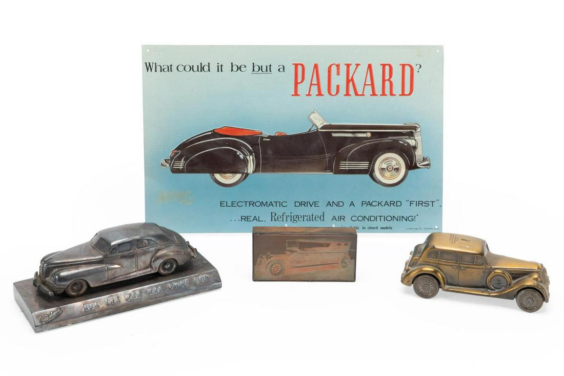 PACKARD PAPERWEIGHT, BANK, PRINTING BLOCK & SIGN (1 of 10)