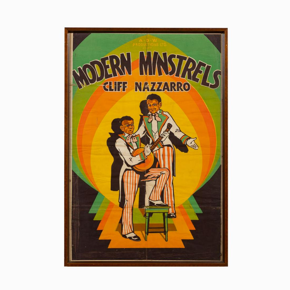 FRAMED "MODERN MINSTRELS" MOVIE POSTER, 1930 (1 of 5)