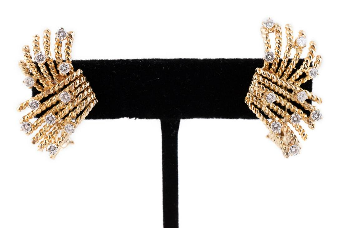 PR, TIFFANY & CO., SCHLUMBERGER "V-ROPE" EARRINGS (1 of 6)