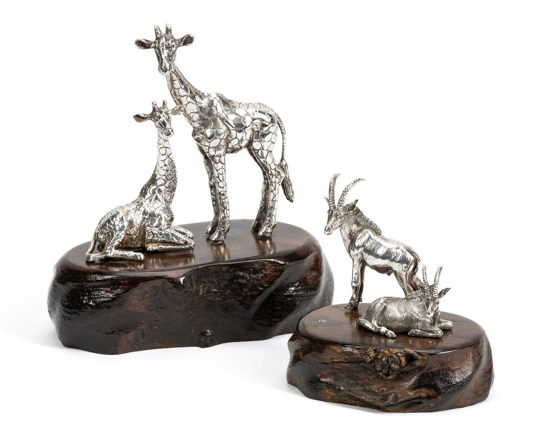PAIR, PATRICK MAVROS STERLING ANIMAL FIGURINES (1 of 9)