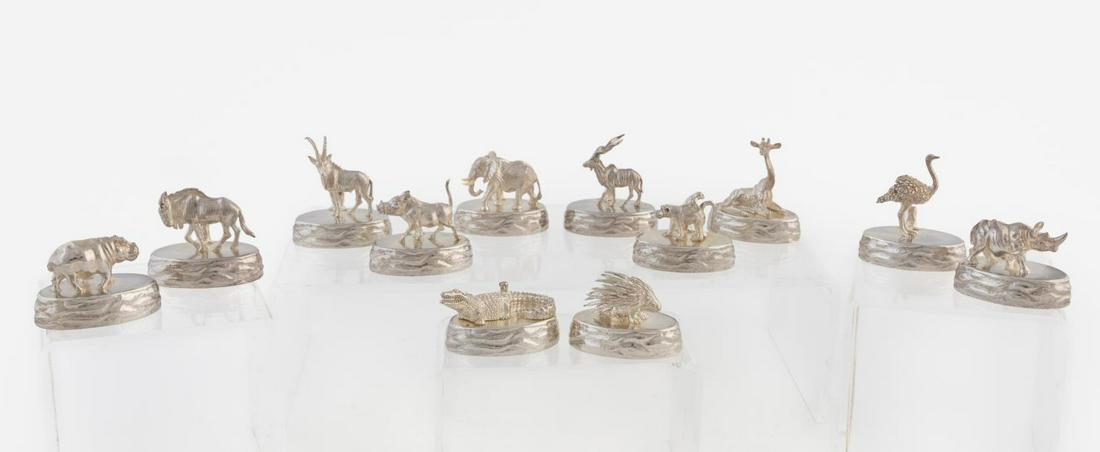 12 PATRICK MAVROS SILVER ANIMAL PLACECARD HOLDERS (1 of 11)
