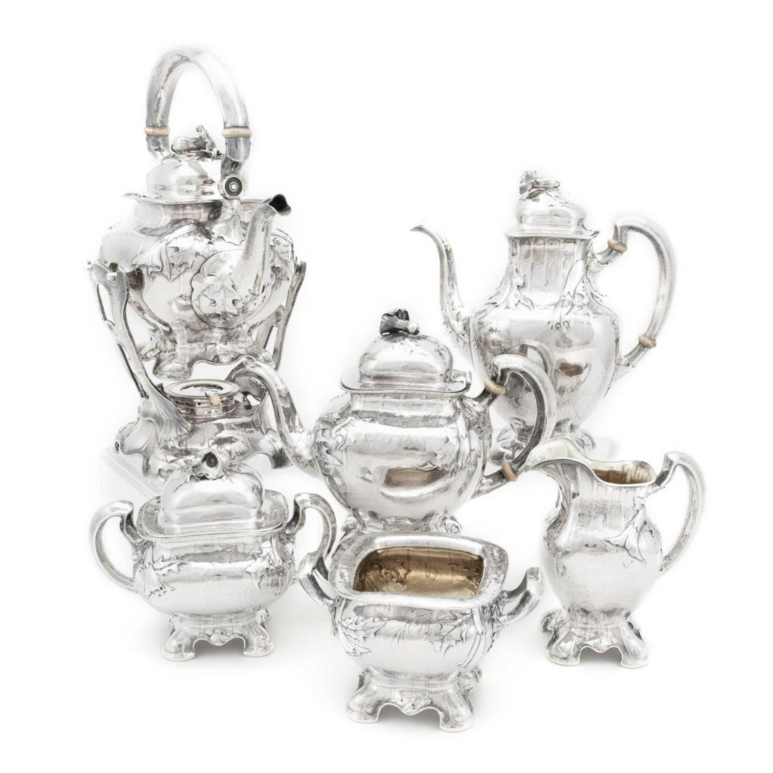 8PC GORHAM MARTELE SILVER TEA & COFFEE SERVICE (1 of 9)