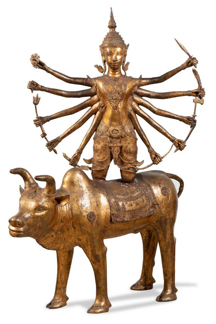 INDONESIAN SCULPTURE OF BATHARI DUGA, h. 55" (1 of 12)