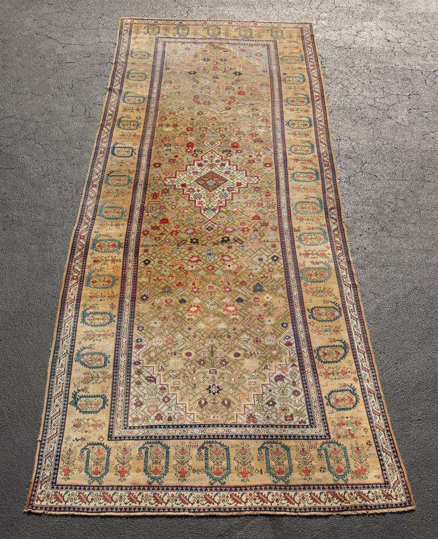 ANTIQUE HAND KNOTTED CAUCASIAN RUG, 18' X 7' 2" (1 of 9)