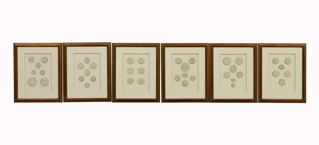 SIX FRAMED GRAND TOUR TYPE INTAGLIO GROUPINGS (1 of 6)