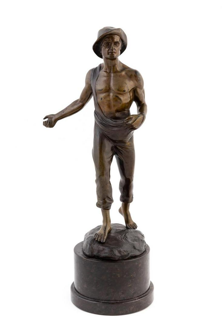 FRANZ IFFLAND "THE SOWER" BRONZE FIGURE ON BASE (1 of 7)