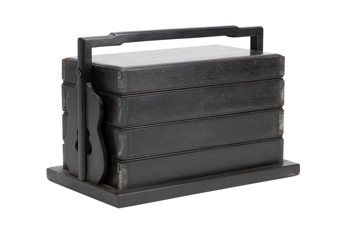 CHINESE HARDWOOD FOUR-TIER BOX (1 of 6)