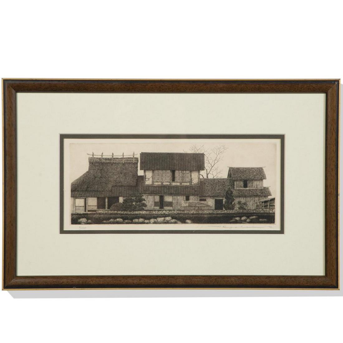 TANAKA RYOHEI "THREE ROOFS" ETCHING 72' (1 of 6)