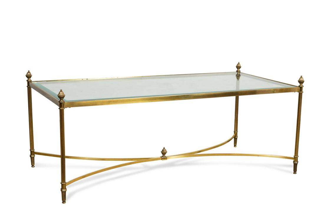 LABARGE â€œDIRECTOIRE” BRASS & GLASS COCKTAIL TABLE (1 of 6)